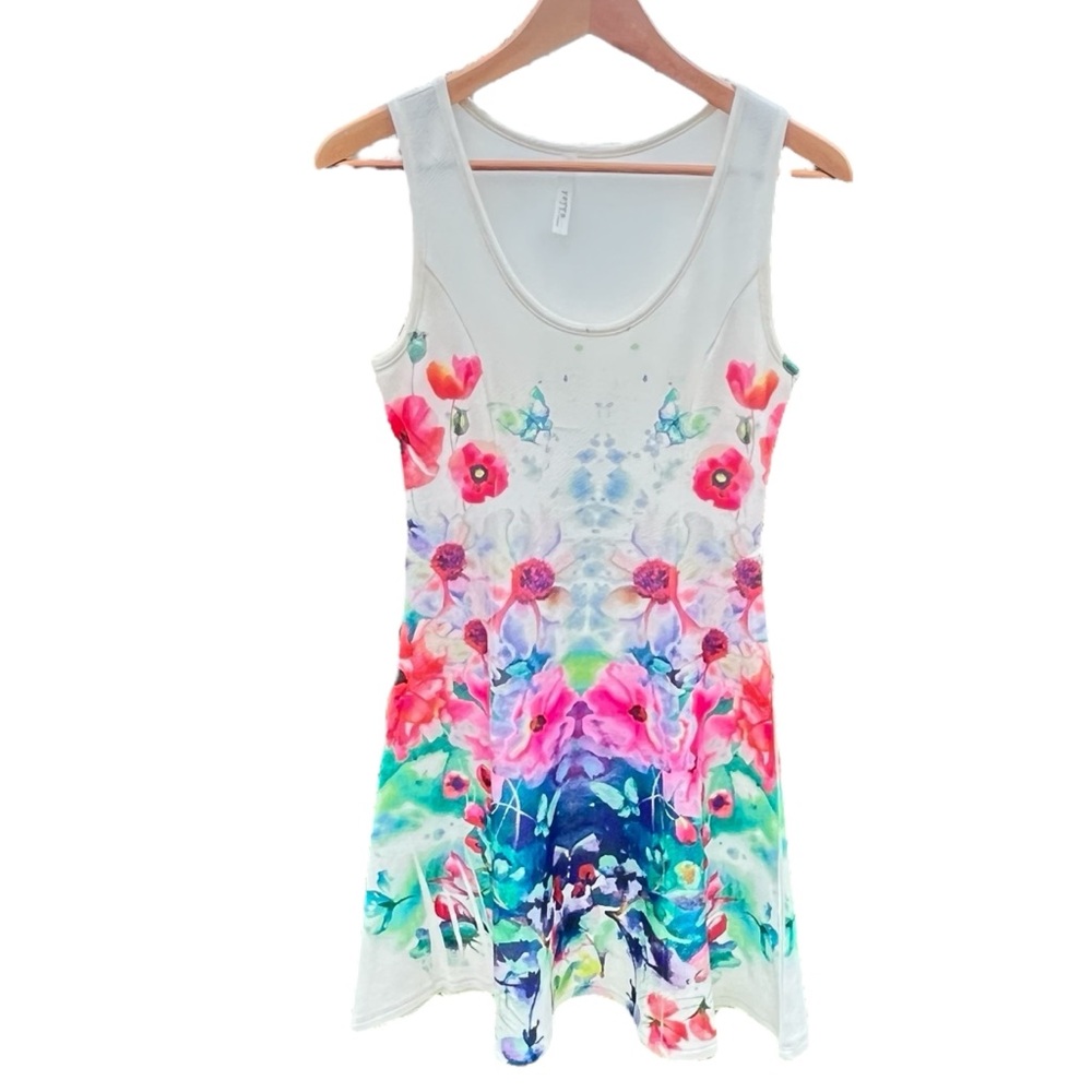 Terra Los Angeles Floral Sleeveless Dress Sz S